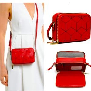 WELDEN roam camera bag purse red crossbody NEW